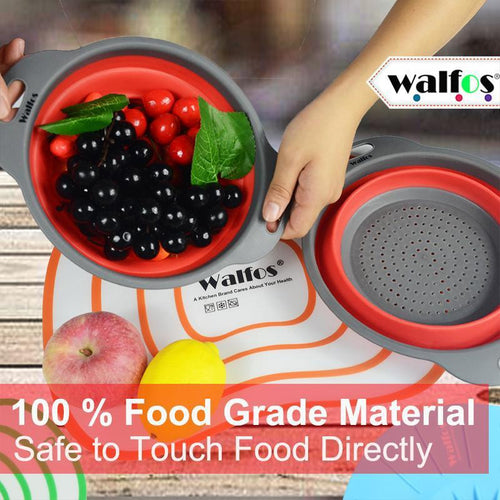 2 Piece Silicone Collapsible Colander Strainer-Kitchen-Docs General Store