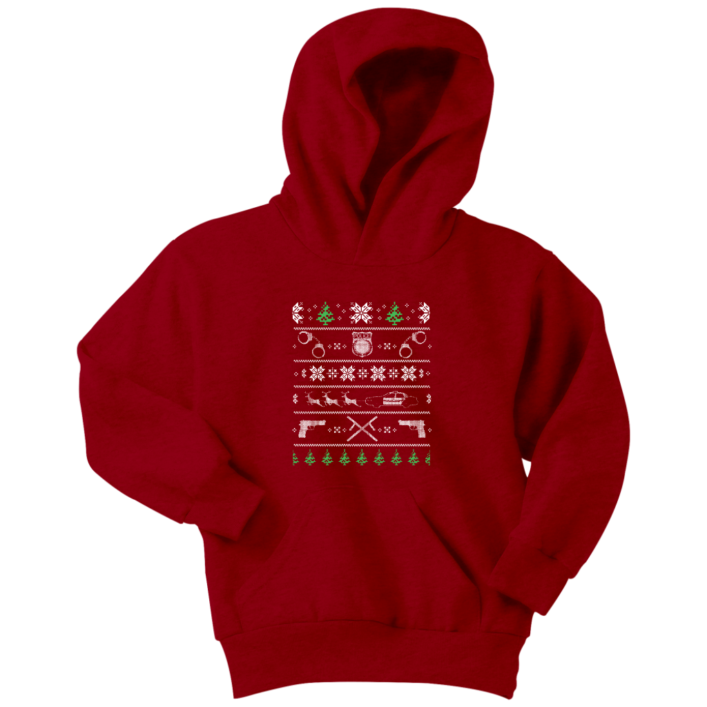 Police Christmas Youth Hoodie