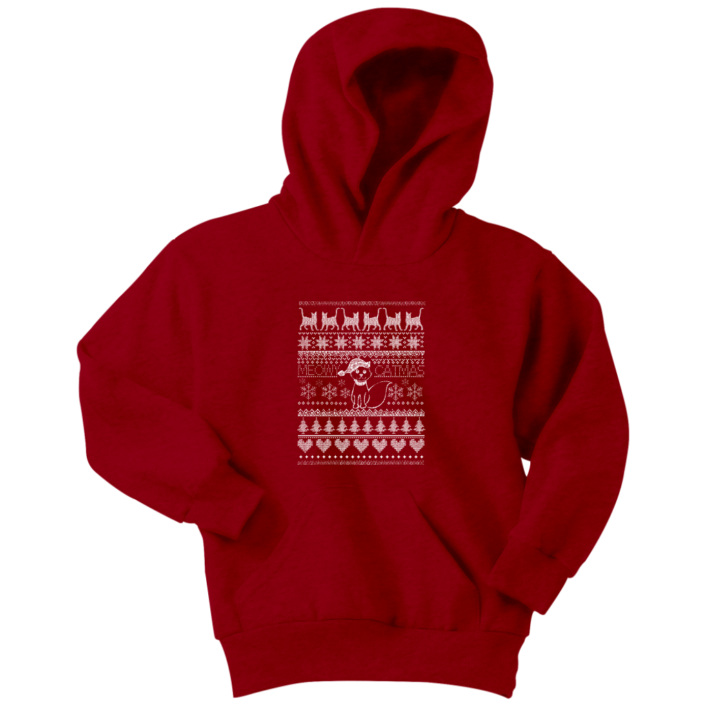 Cat Christmas Youth Hoodie