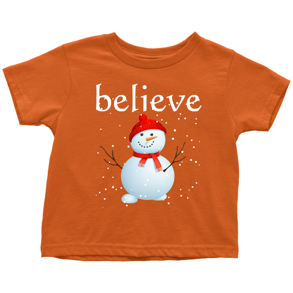 Believe Snowman Toddler T-Shirt