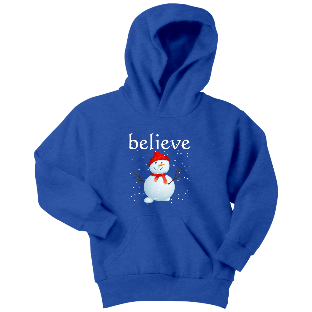Believe Snowman Youth Hoodie