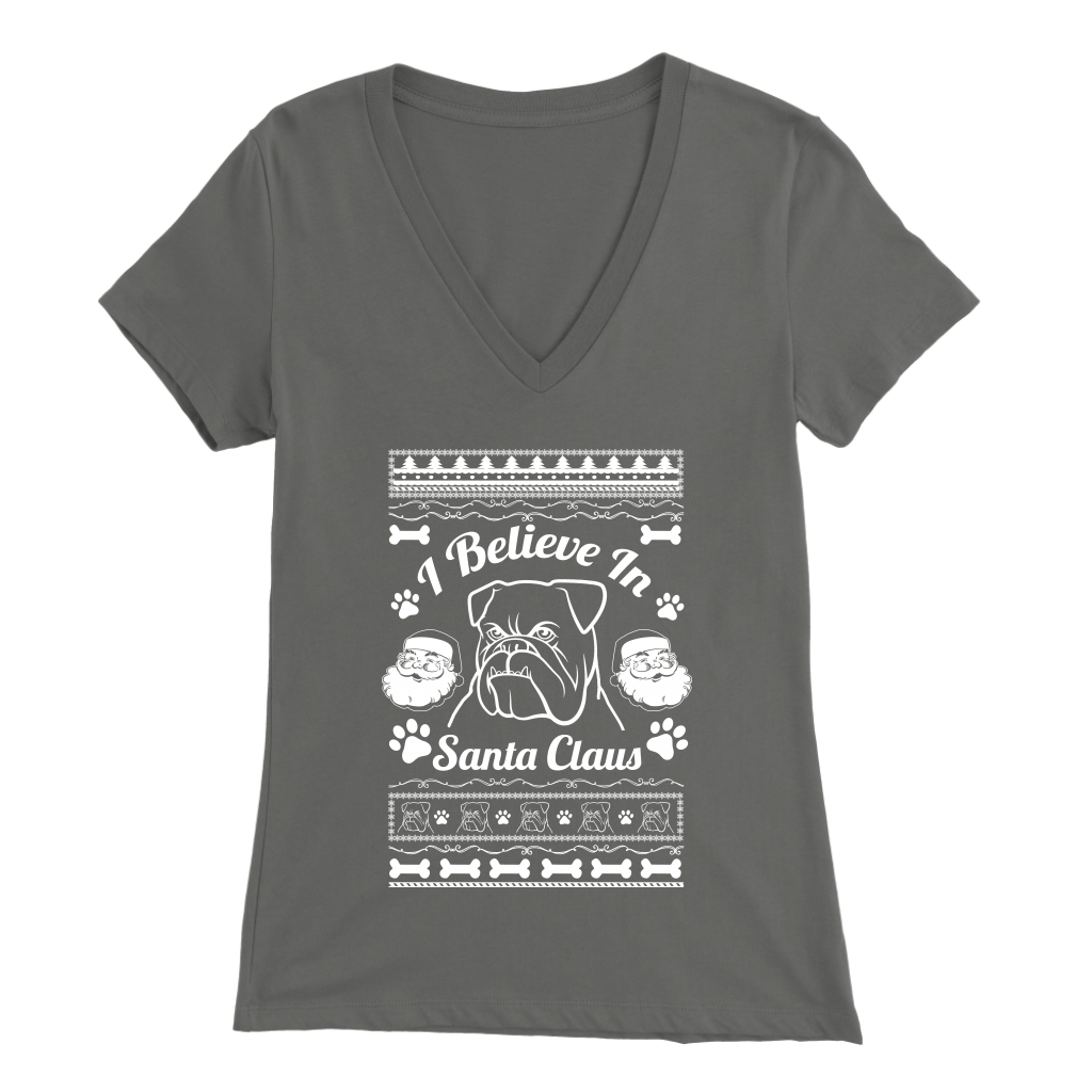 I Believe Santa Womens V Neck
