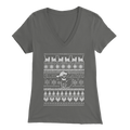 Cat Christmas Womens V Neck