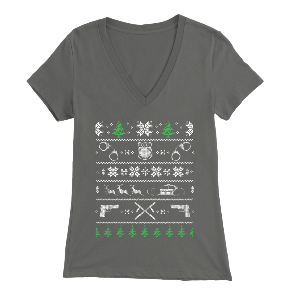 Police Christmas Women's V-Neck