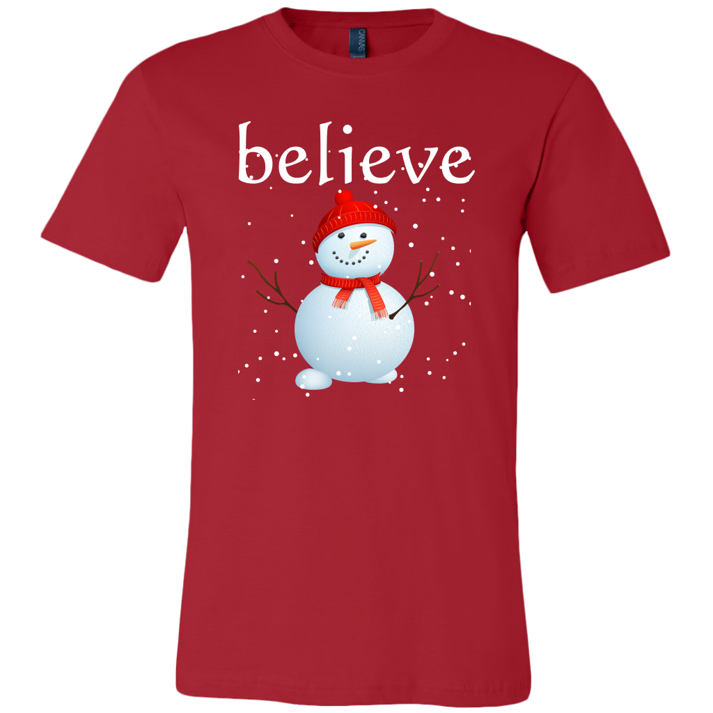 Believe Snowman Men's T-Shirt