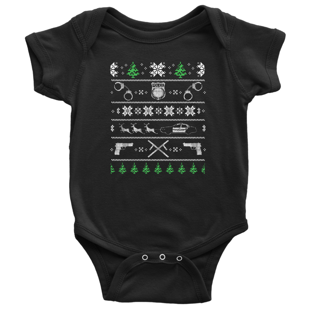 Police Christmas Baby Bodysuit