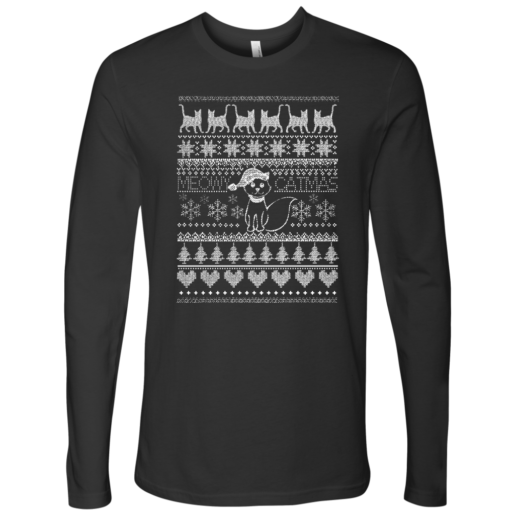 Cat Christmas Men's Long Sleeve Shirt