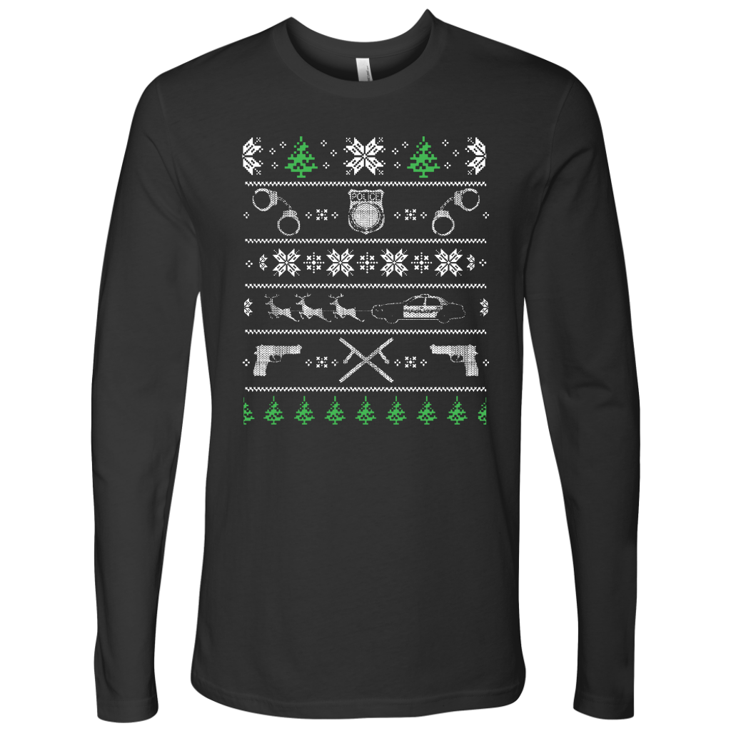 Police Christmas Men's Long Sleeve Shirt