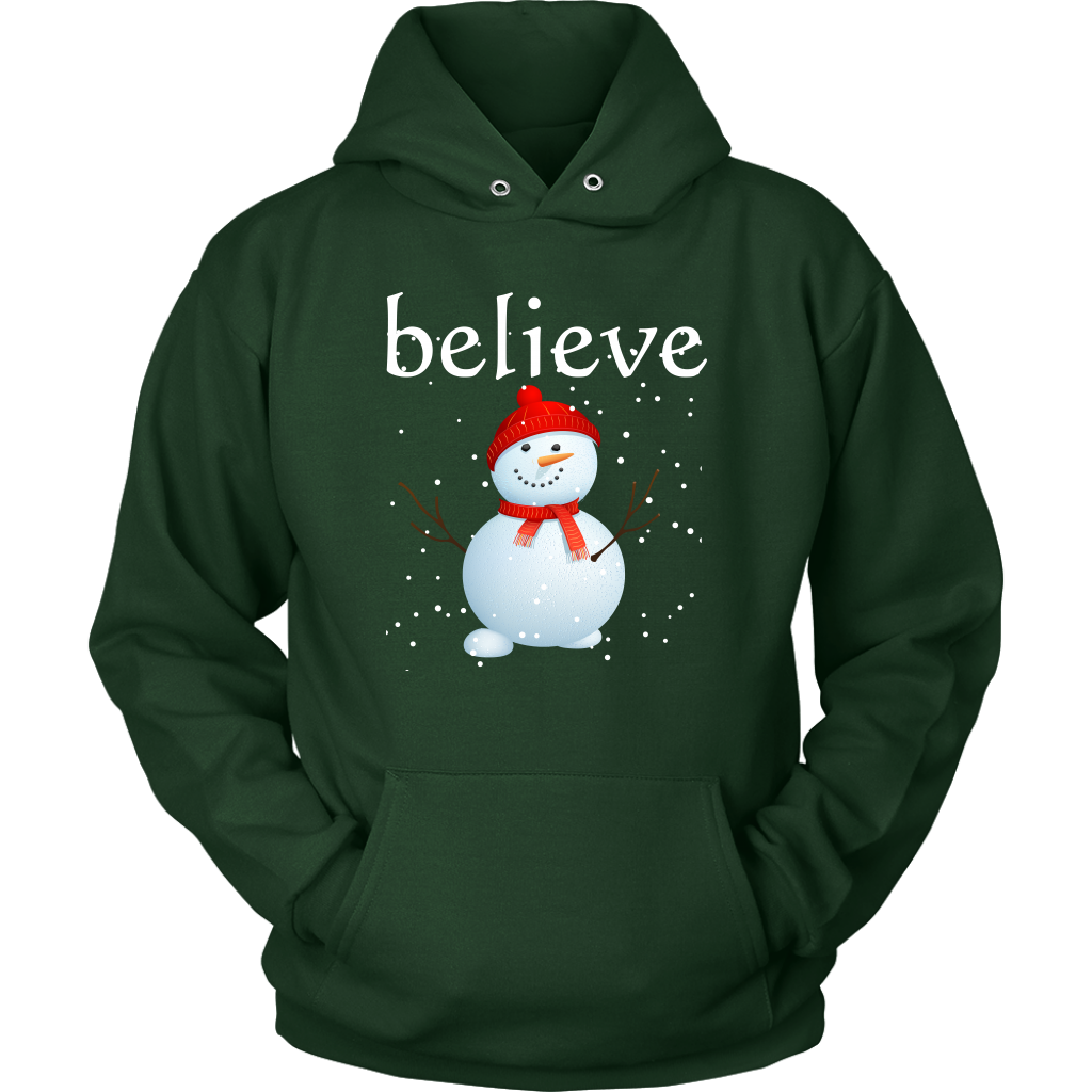 Believe Snowman Hoodie