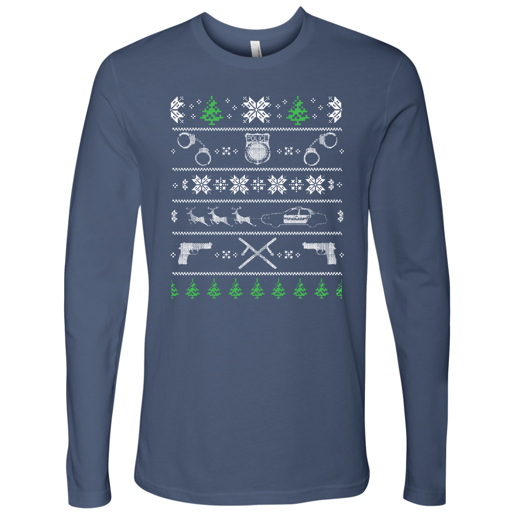 Police Christmas Men's Long Sleeve Shirt
