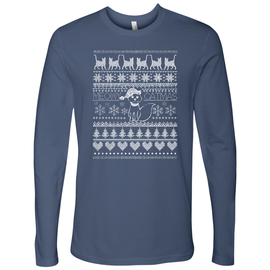 Cat Christmas Men's Long Sleeve Shirt