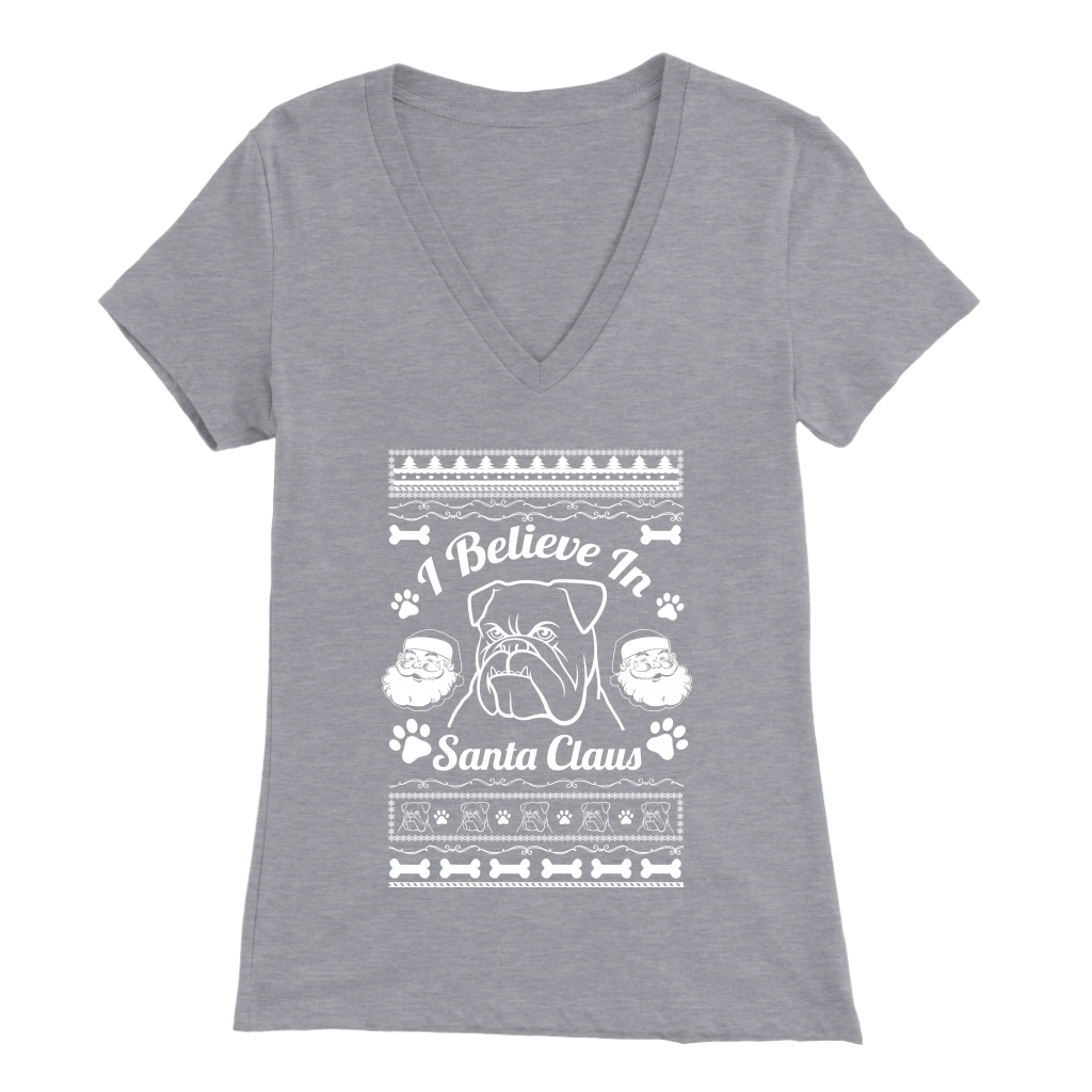 I Believe Santa Womens V Neck