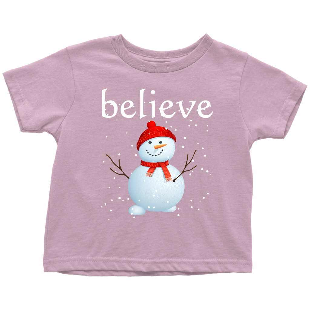 Believe Snowman Toddler T-Shirt