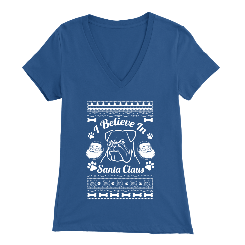 I Believe Santa Womens V Neck