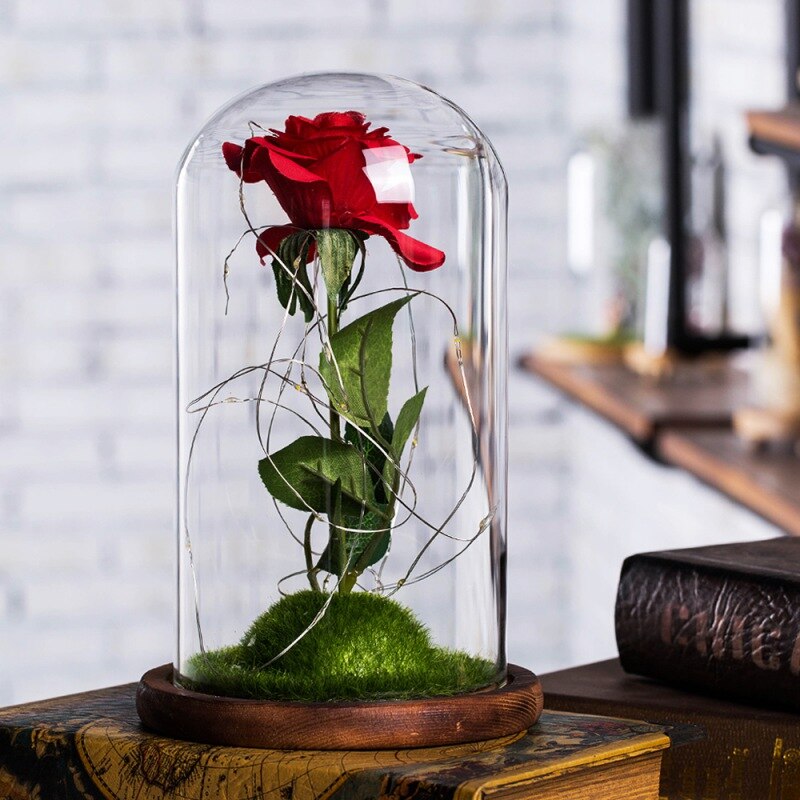 Silk Rose Flower and LED Lights