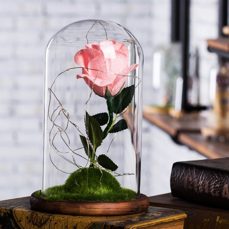 Silk Rose Flower and LED Lights