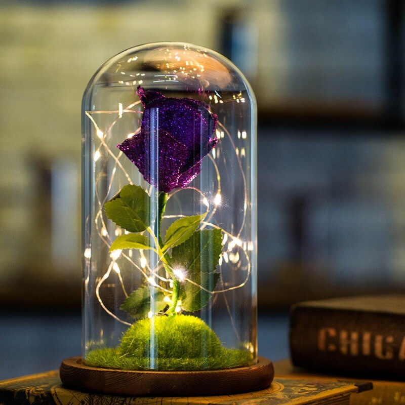 Silk Rose Flower and LED Lights
