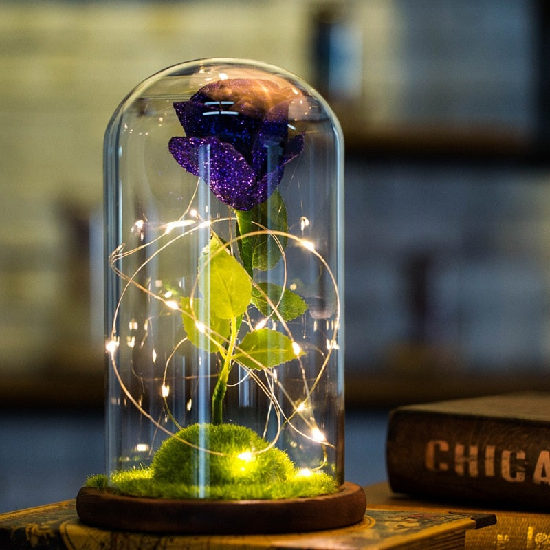 Silk Rose Flower and LED Lights