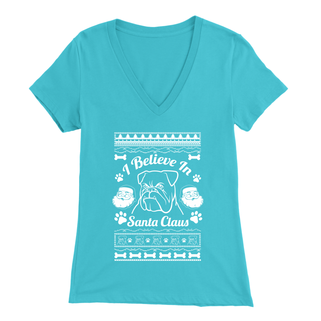 I Believe Santa Womens V Neck