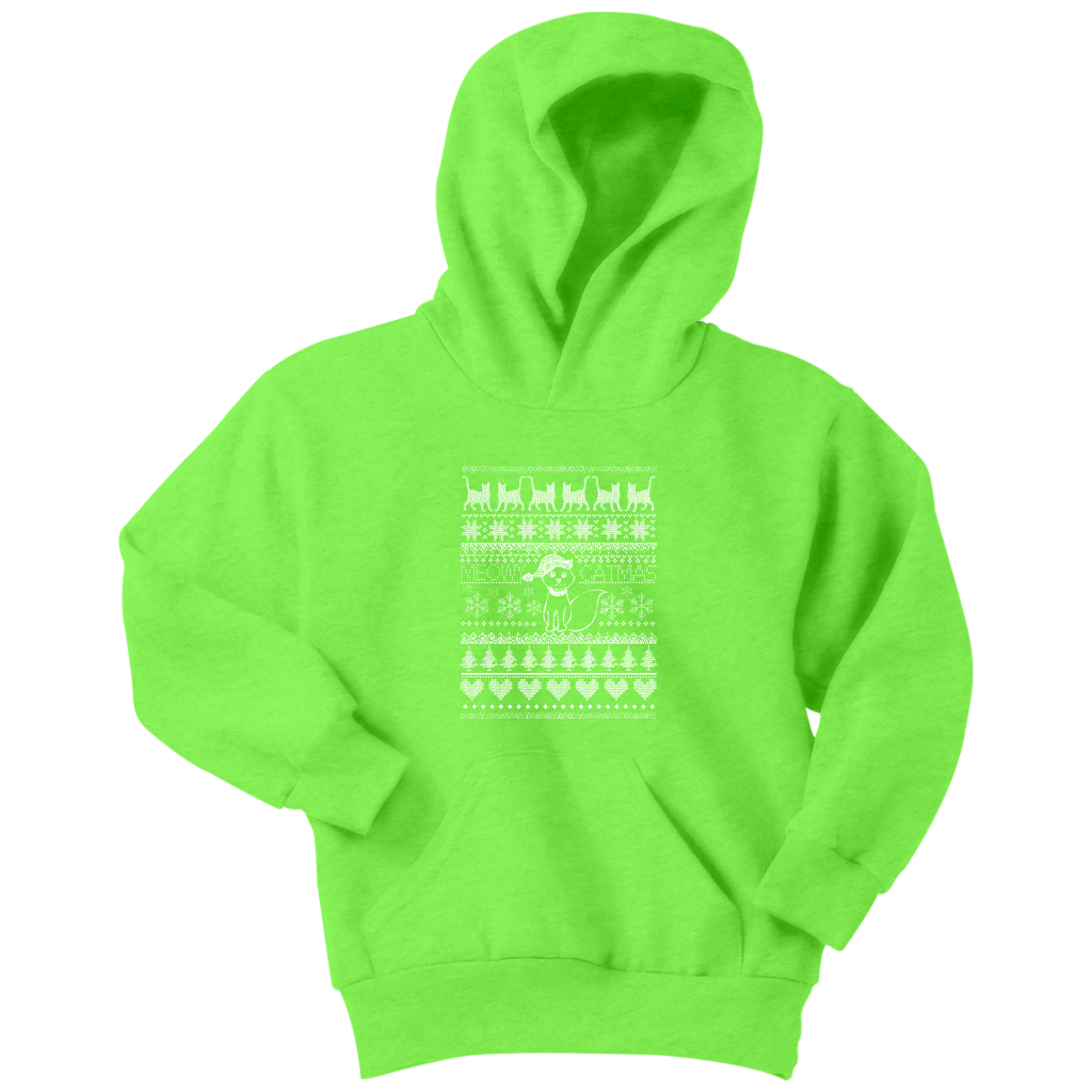 Cat Christmas Youth Hoodie