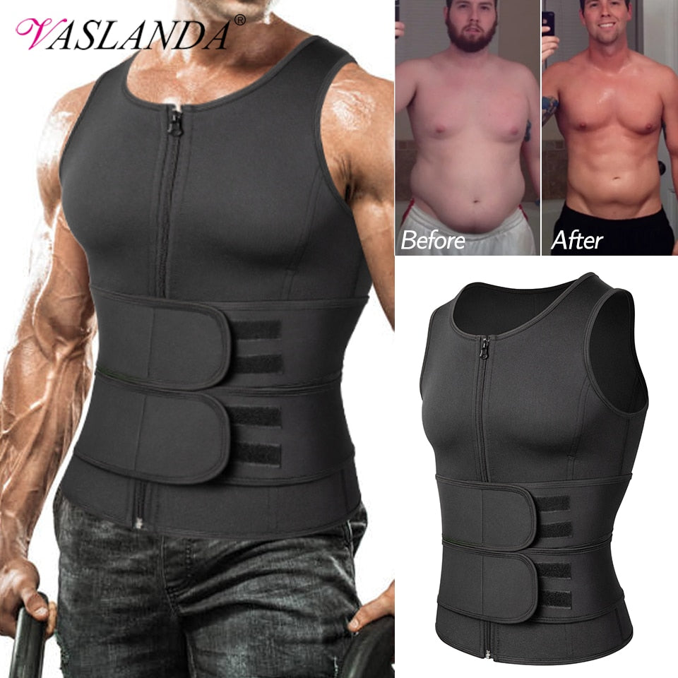 Men Body Shaper Waist Trainer Sauna Suit Sweat Vest Slimming Underwear Weight Loss Shirt Fat Burner Workout Tank Tops Shapewear|Shapers|