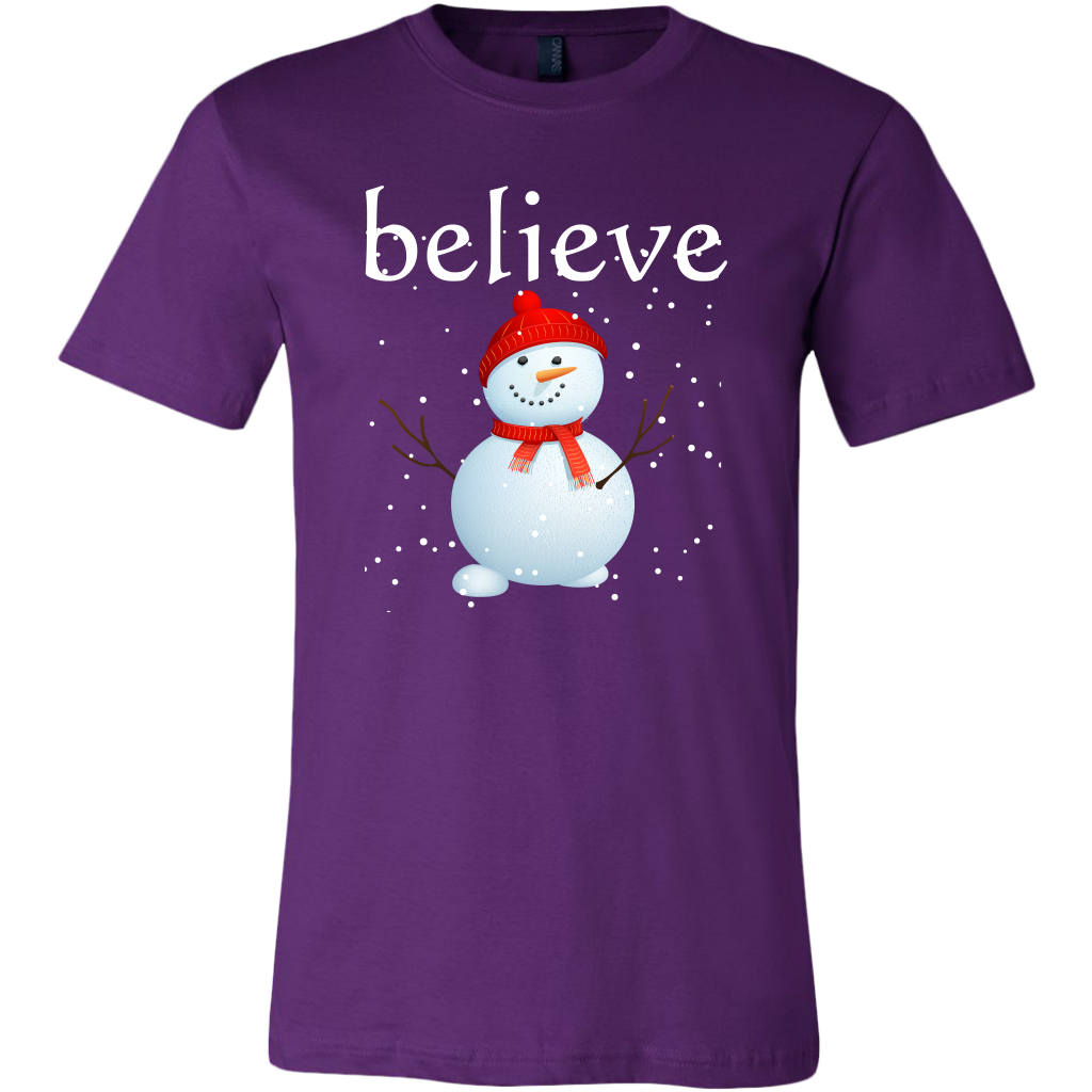 Believe Snowman Men's T-Shirt