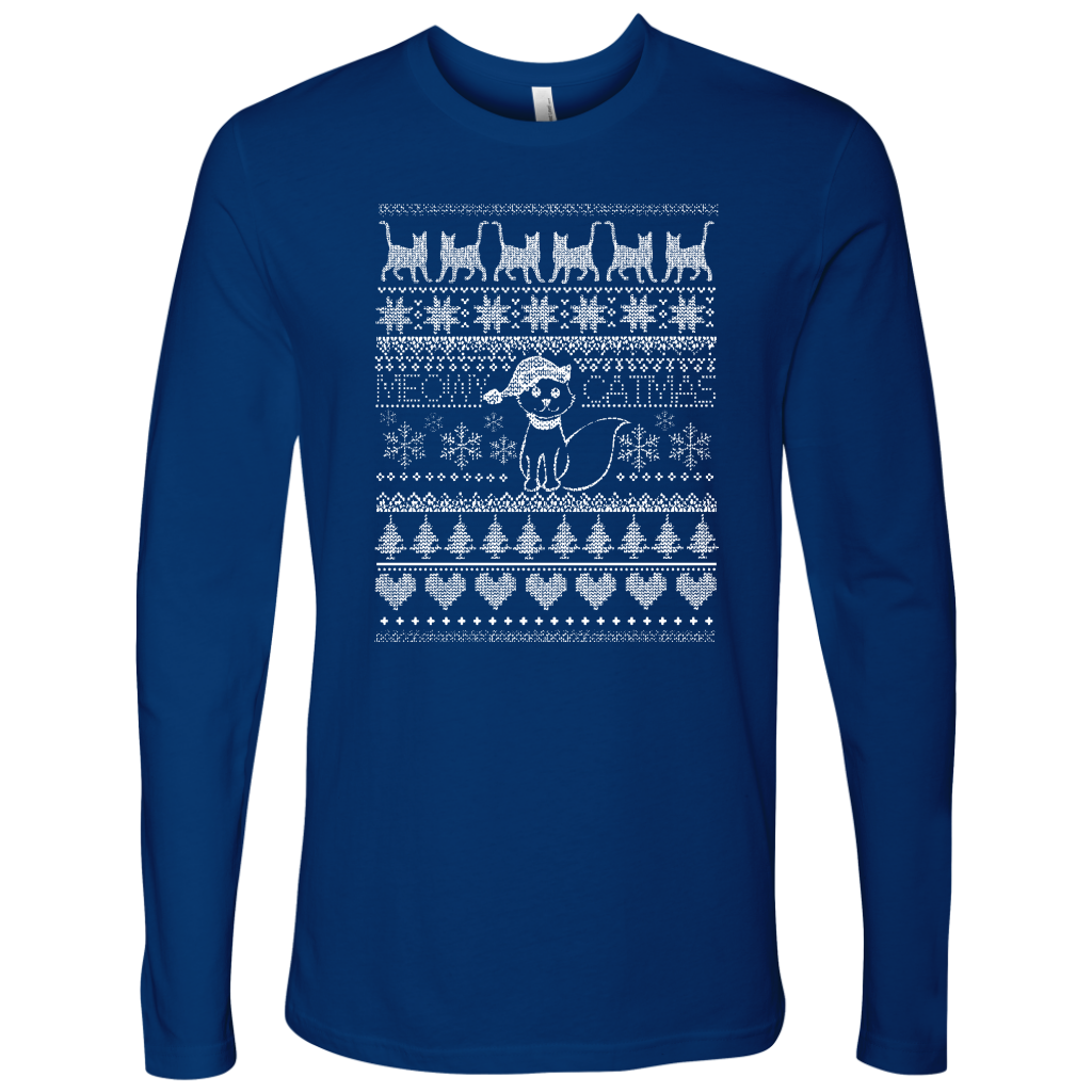 Cat Christmas Men's Long Sleeve Shirt