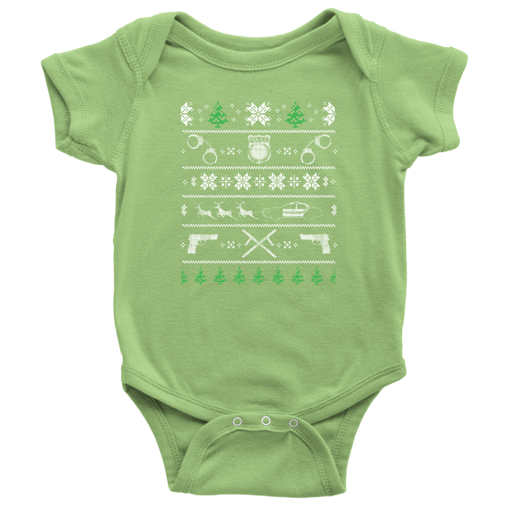 Police Christmas Baby Bodysuit