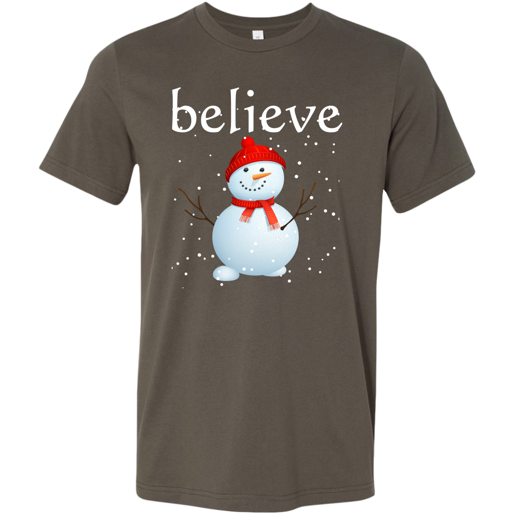 Believe Snowman Men's T-Shirt
