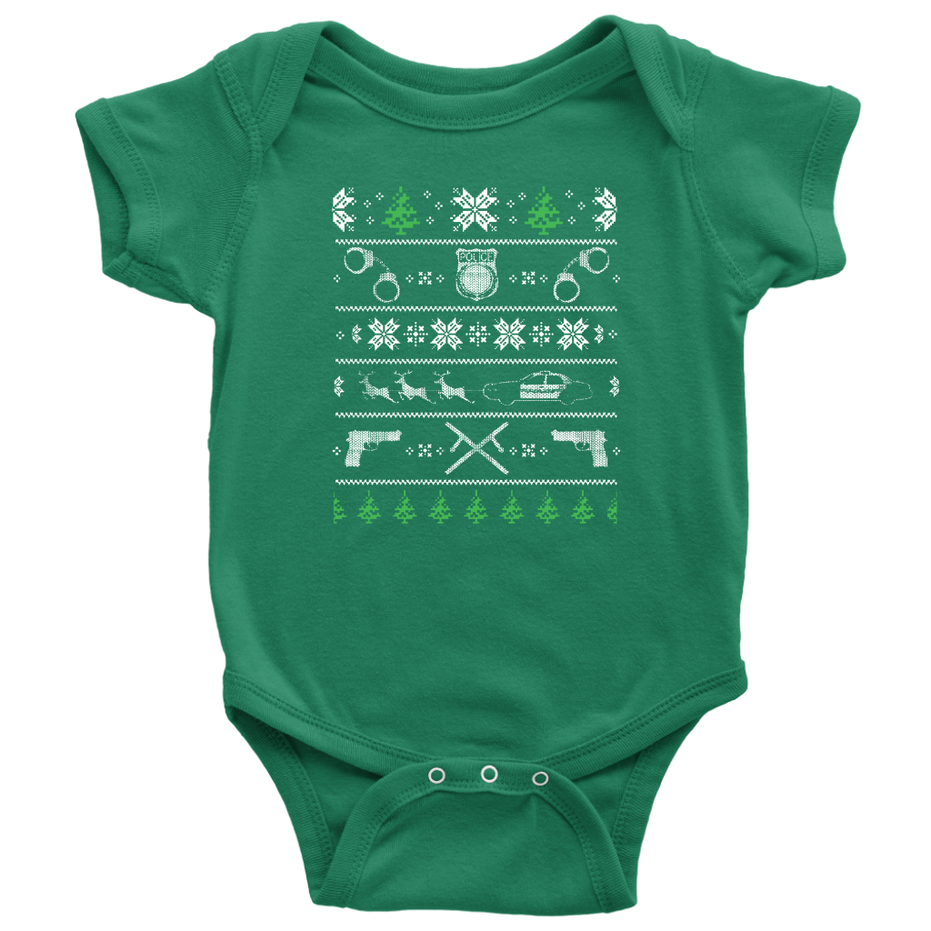 Police Christmas Baby Bodysuit