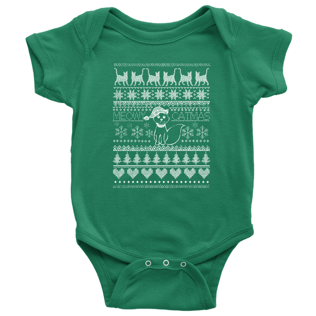 Cat Christmas Baby Bodysuit