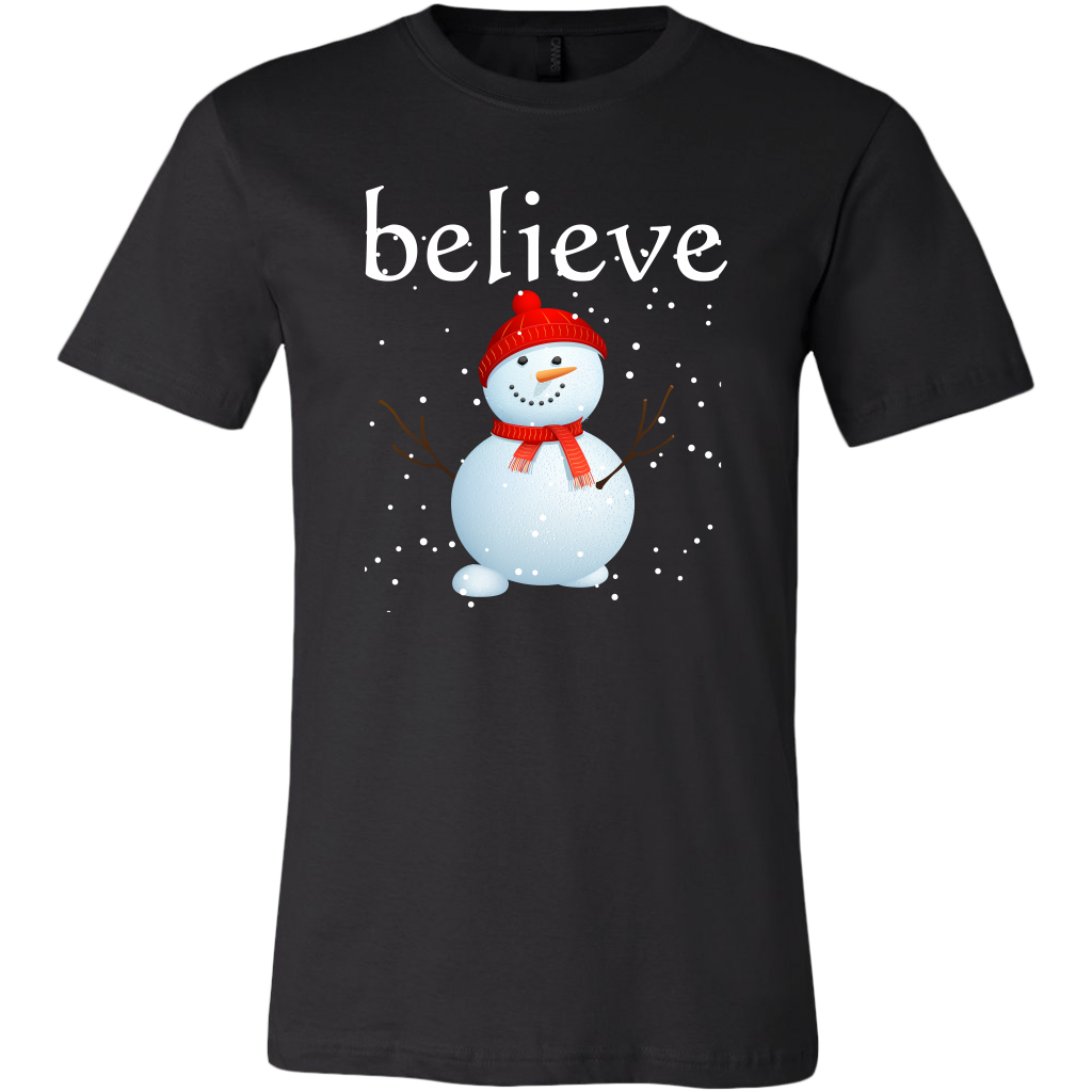 Believe Snowman Men's T-Shirt
