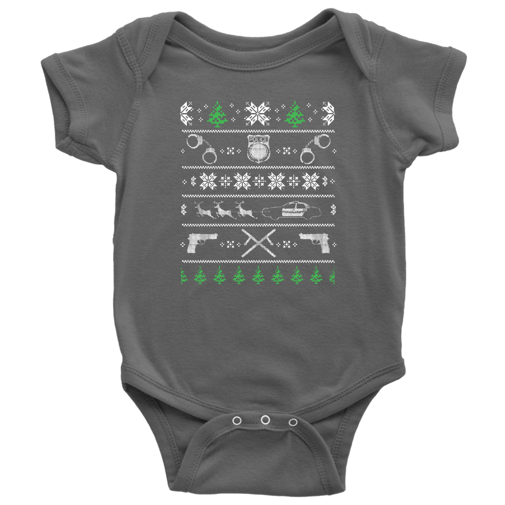 Police Christmas Baby Bodysuit