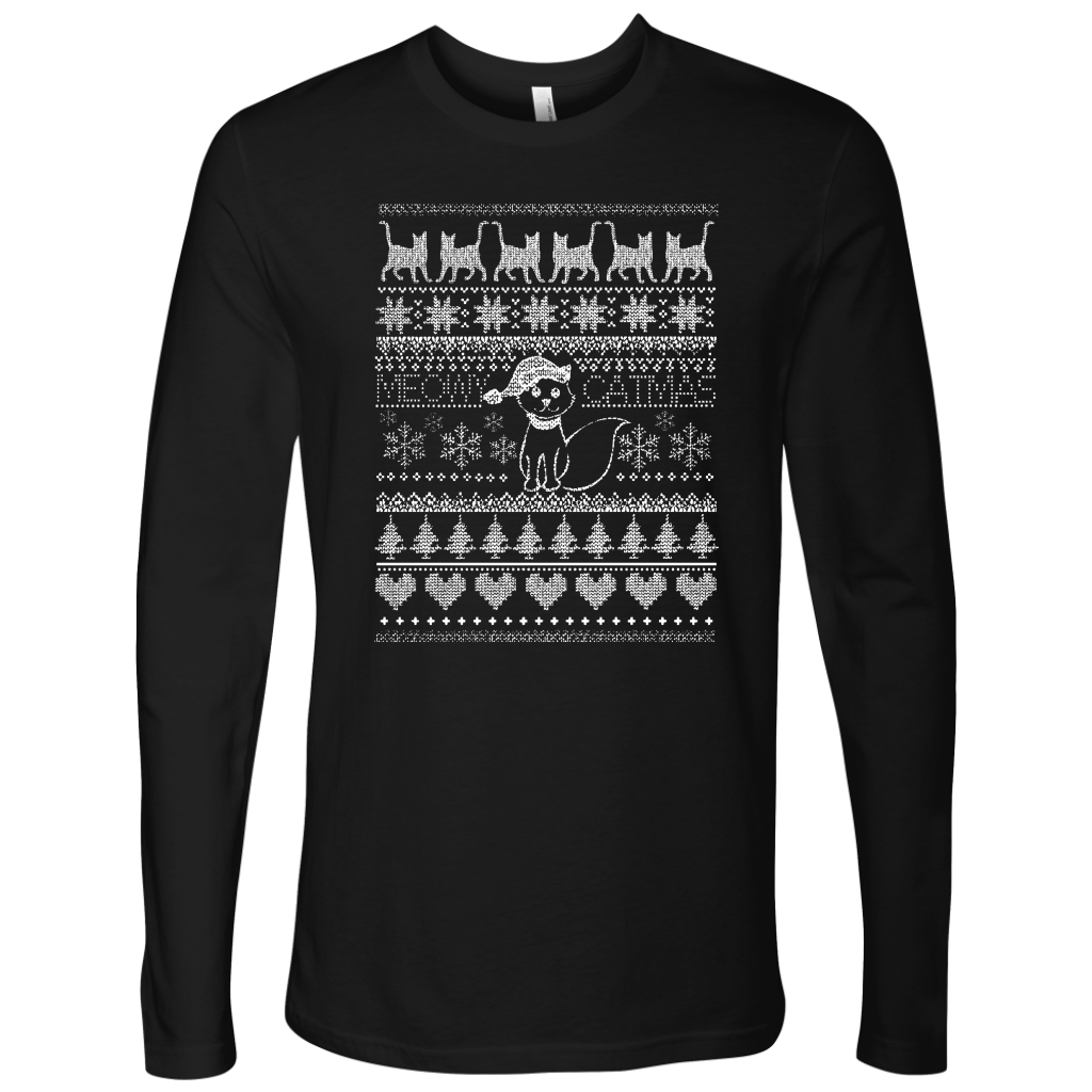 Cat Christmas Men's Long Sleeve Shirt