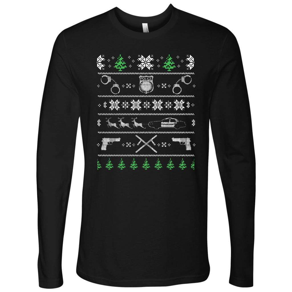 Police Christmas Men's Long Sleeve Shirt