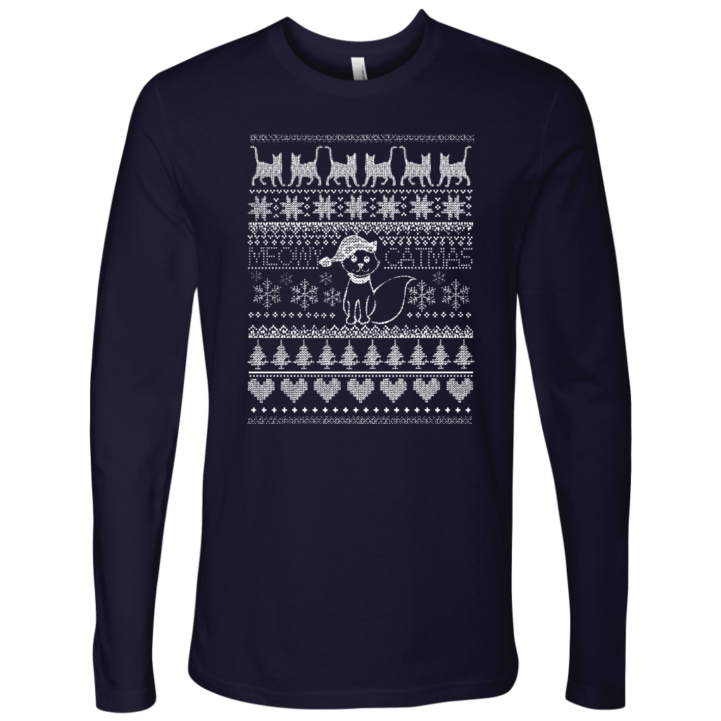 Cat Christmas Men's Long Sleeve Shirt