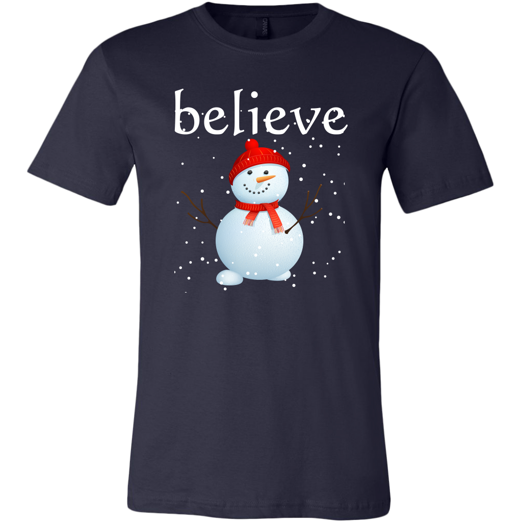 Believe Snowman Men's T-Shirt