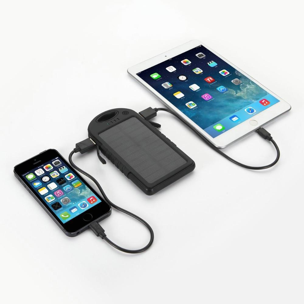 Dual USB 5000mAh Waterproof Solar Power Bank-Phone Accessories-Docs General Store