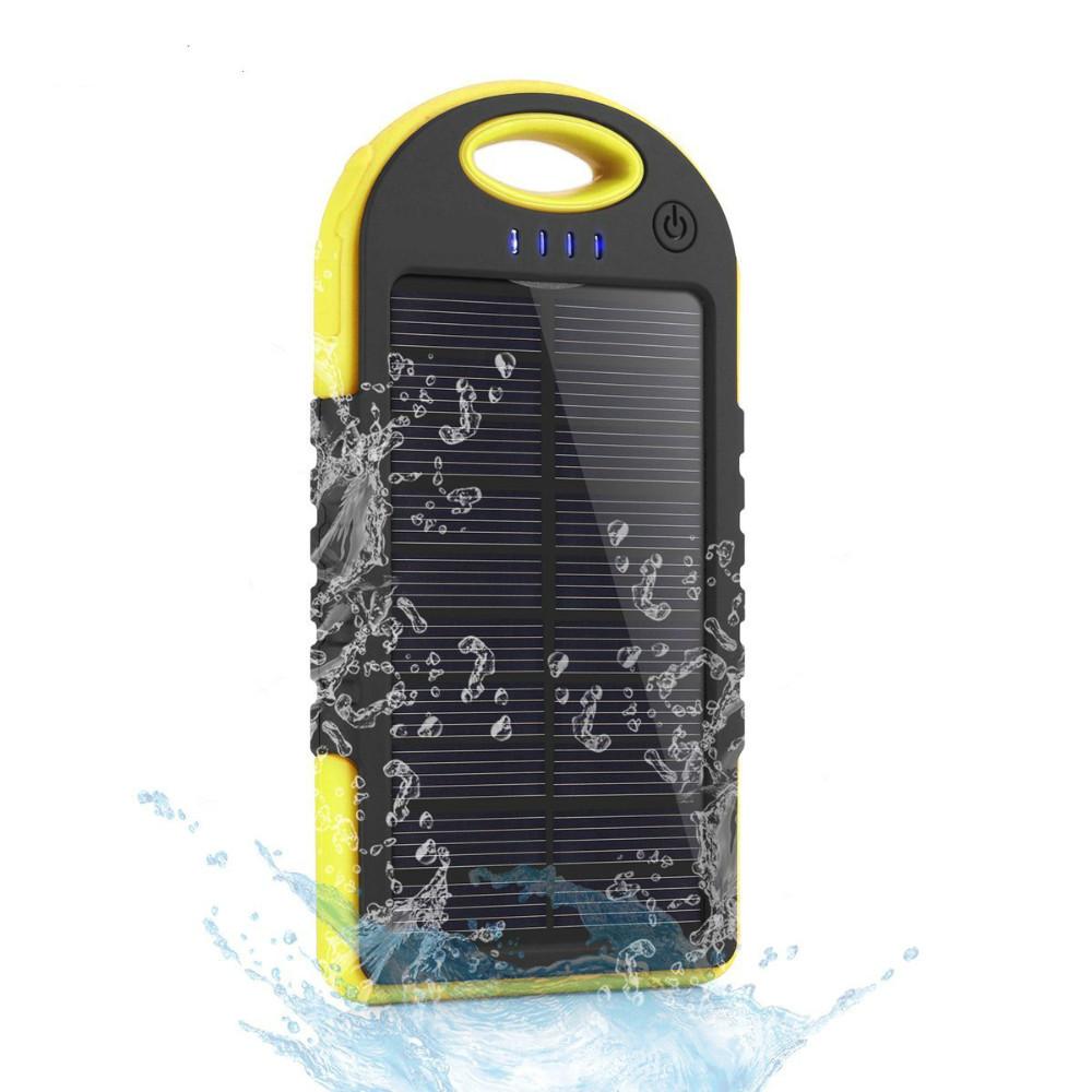Dual USB 5000mAh Waterproof Solar Power Bank-Phone Accessories-Docs General Store