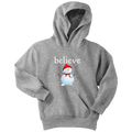 Believe Snowman Youth Hoodie