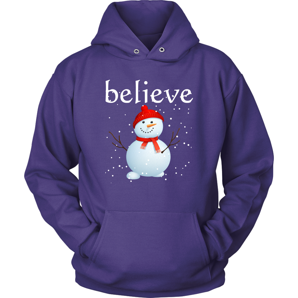 Believe Snowman Hoodie