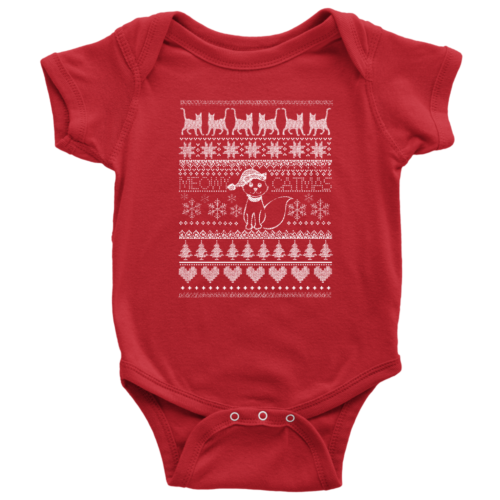 Cat Christmas Baby Bodysuit