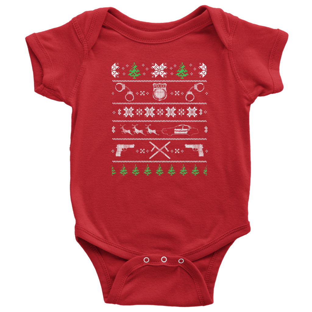 Police Christmas Baby Bodysuit