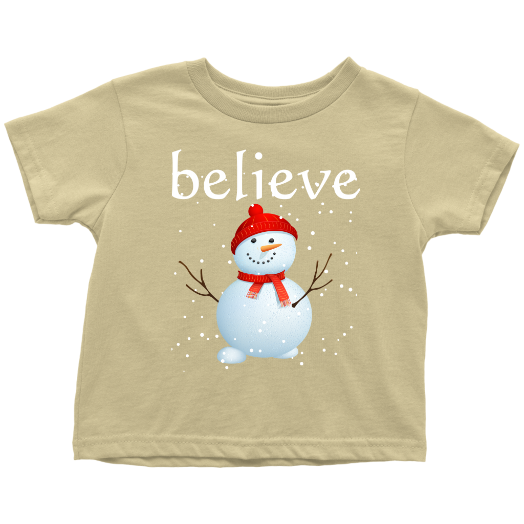Believe Snowman Toddler T-Shirt
