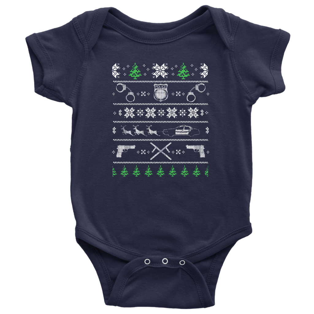 Police Christmas Baby Bodysuit