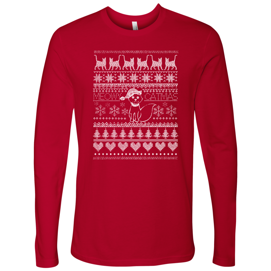 Cat Christmas Men's Long Sleeve Shirt