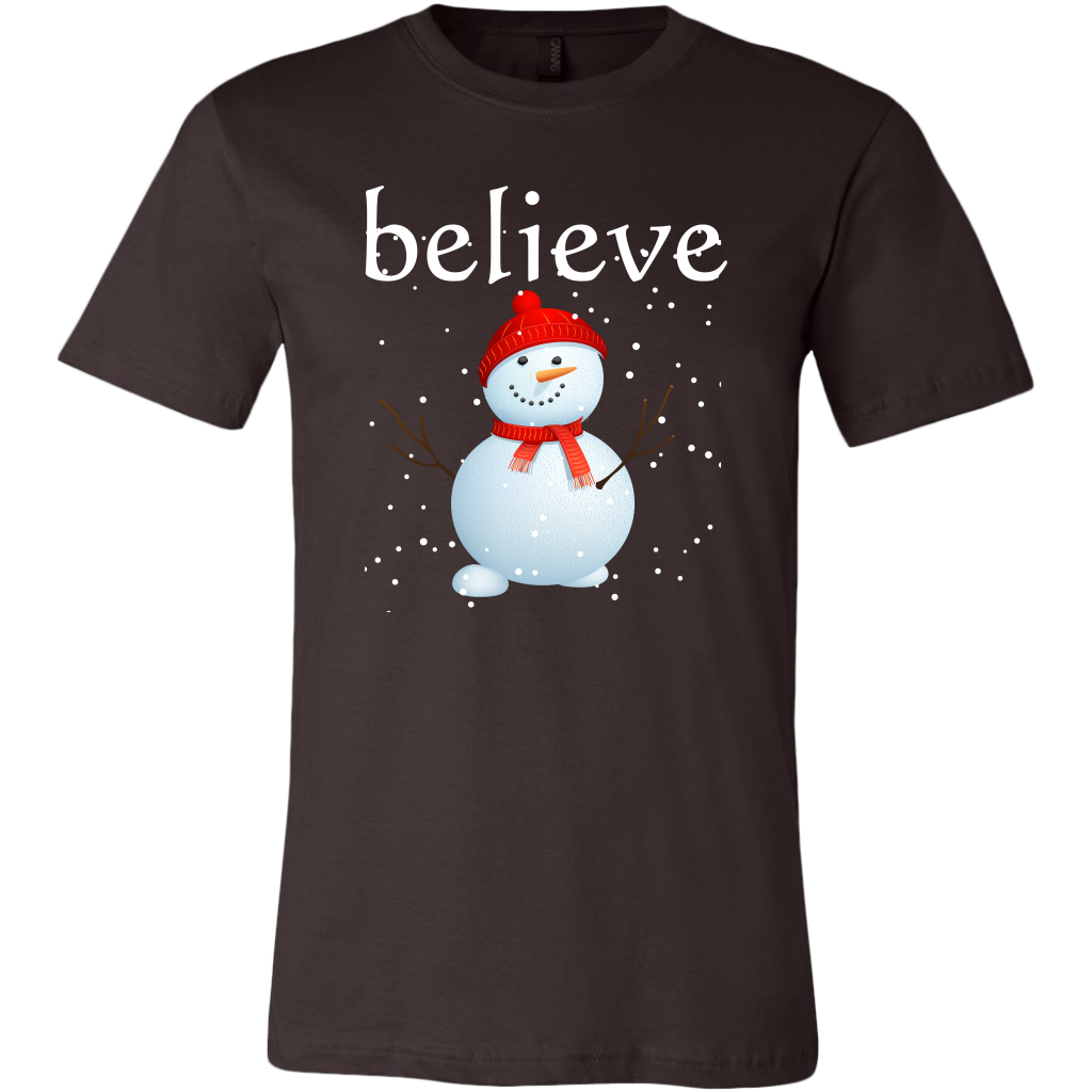 Believe Snowman Men's T-Shirt