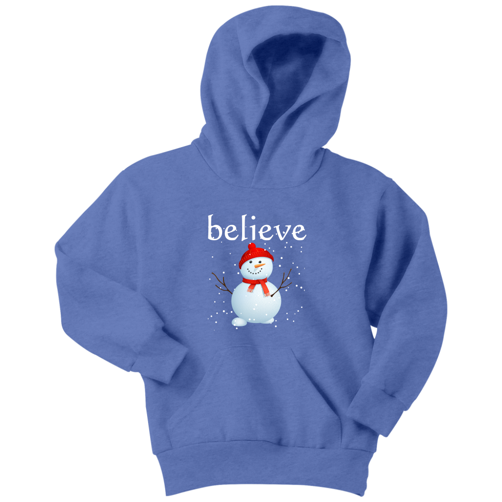 Believe Snowman Youth Hoodie