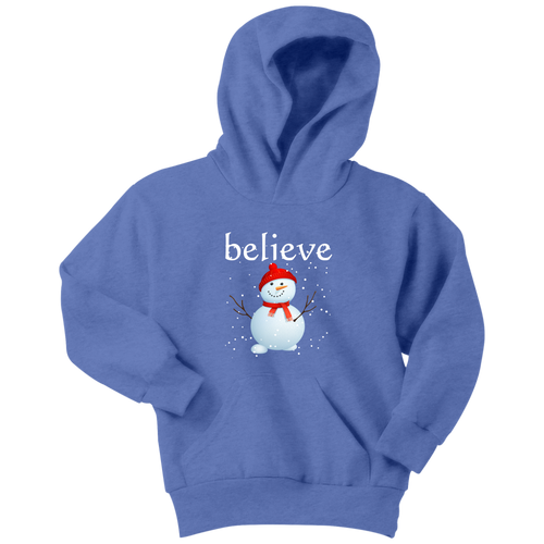 Believe Snowman Youth Hoodie