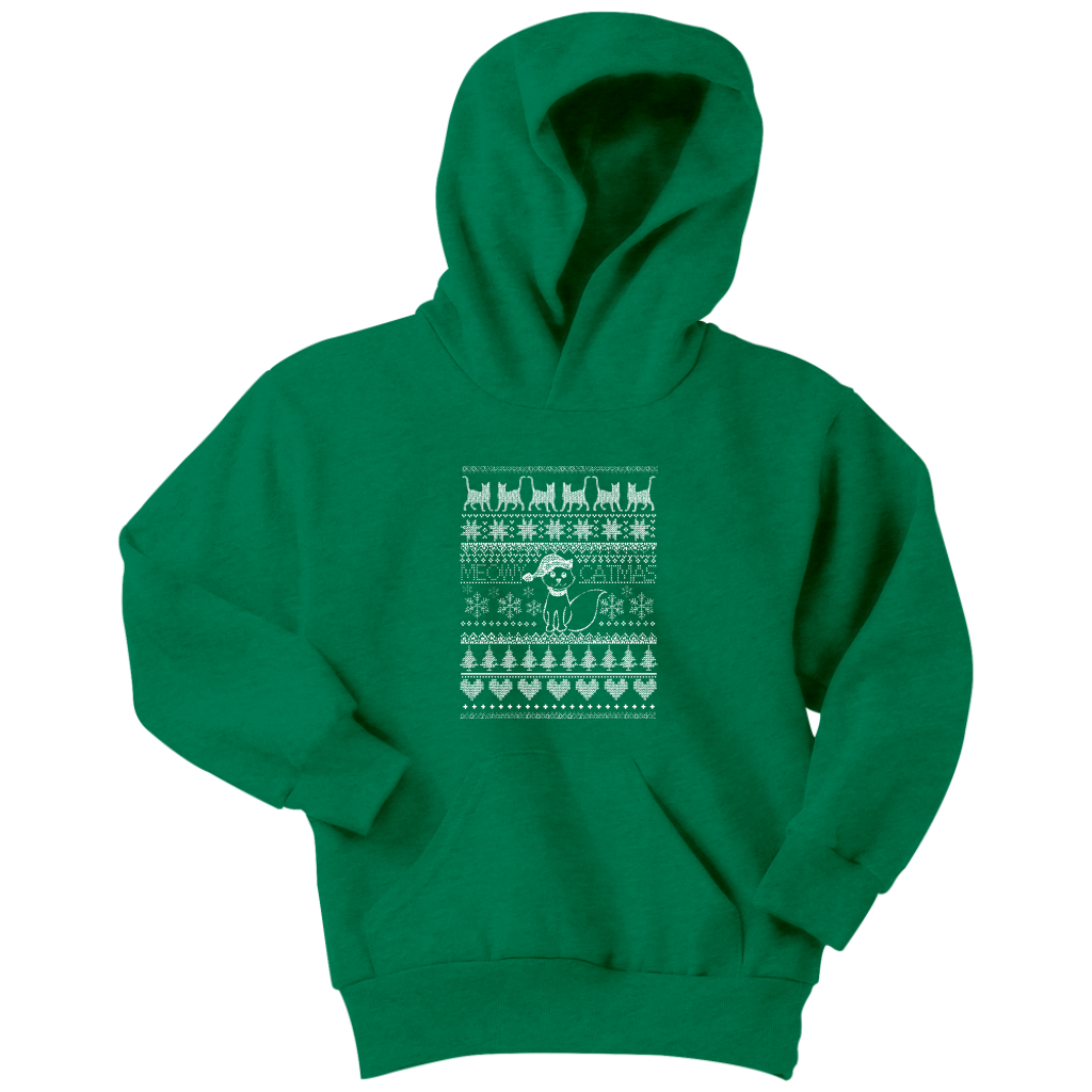 Cat Christmas Youth Hoodie
